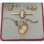 9ct gold cameo jewellery