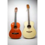 Roberto acoustic guitar; and a Gear 4 guitar.