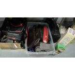 A selection of camera bags and accessories