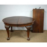 20th C wind-out dining table.