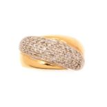 A diamond and 9ct gold dress ring,