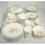 A Wedgwood 'Tiger Lily' pattern part dinner and tea service