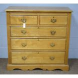 Early 20th C ash chest of drawers.