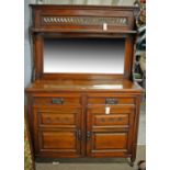 Victorian cherrywood mirror-back dresser.