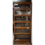 Globe-Wernicke Co.Limited six-tier mahogany stacking bookcase.