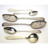Antique and Modern silver and white metal spoons