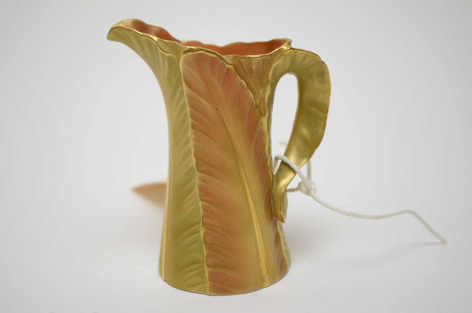 Royal Worcester Blush Ivory twin handled urn vase, together with a Royal Worcester jug - Image 4 of 5