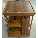 Early 20th Century oak revolving bookcase