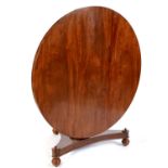 A Victorian mahogany tilt action breakfast table