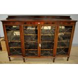 Early 20th C low breakfront bookcase.