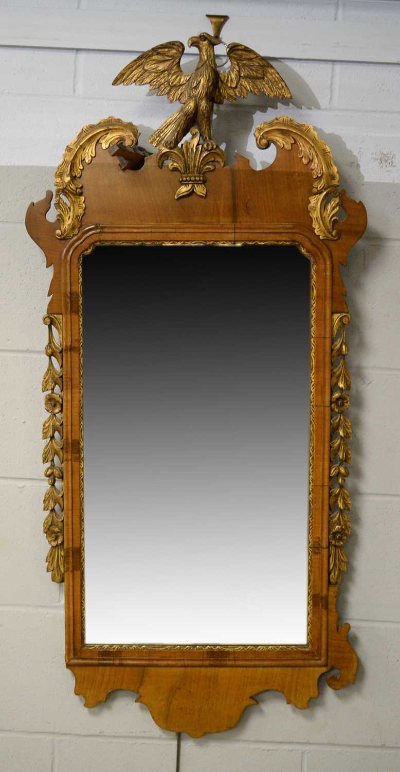 George II style walnut pier mirror.