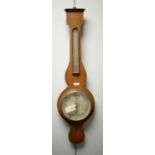 G.H. Rennison, Sunderland: early 20th C oak wheeled barometer.