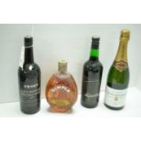 A section of champagne, port and other alcohol.