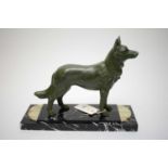 An Art Deco figure of an Alsatian