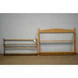 Ercol wall shelves; and another set of shelves