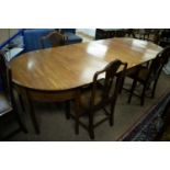A late 19th/early 20th Century mahogany D-end dining table