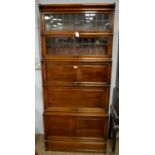 Globe-Wernicke Co Limited five-section mahogany bookcase.