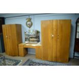 Early 20th C three-piece bedroom suite.