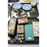 Selection of Asian ceramics and other items.