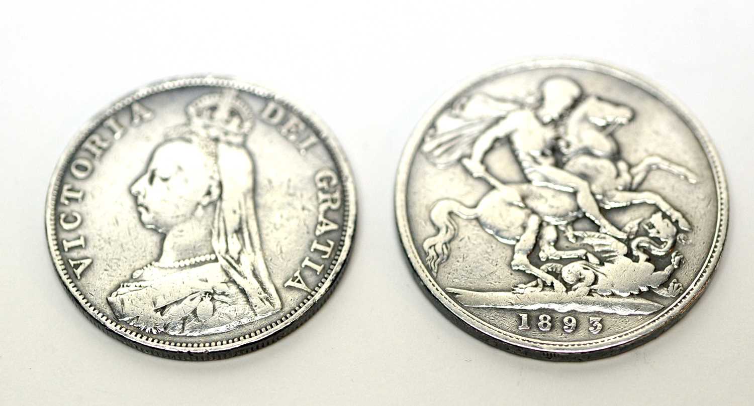 Victorian silver coins.