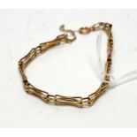 A 9ct gold gate-link bracelet