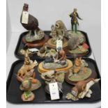 Selection of animal figures, makers Border FA, Country Artist, Coalport, etc.