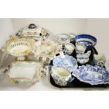 A selection of Victorian and later tableware.