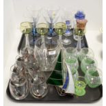 An Art Deco lemonade set; and other glassware.