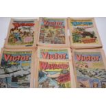 Victor, Warlord, Hotspur and Viz. / The Beezer and other annuals.