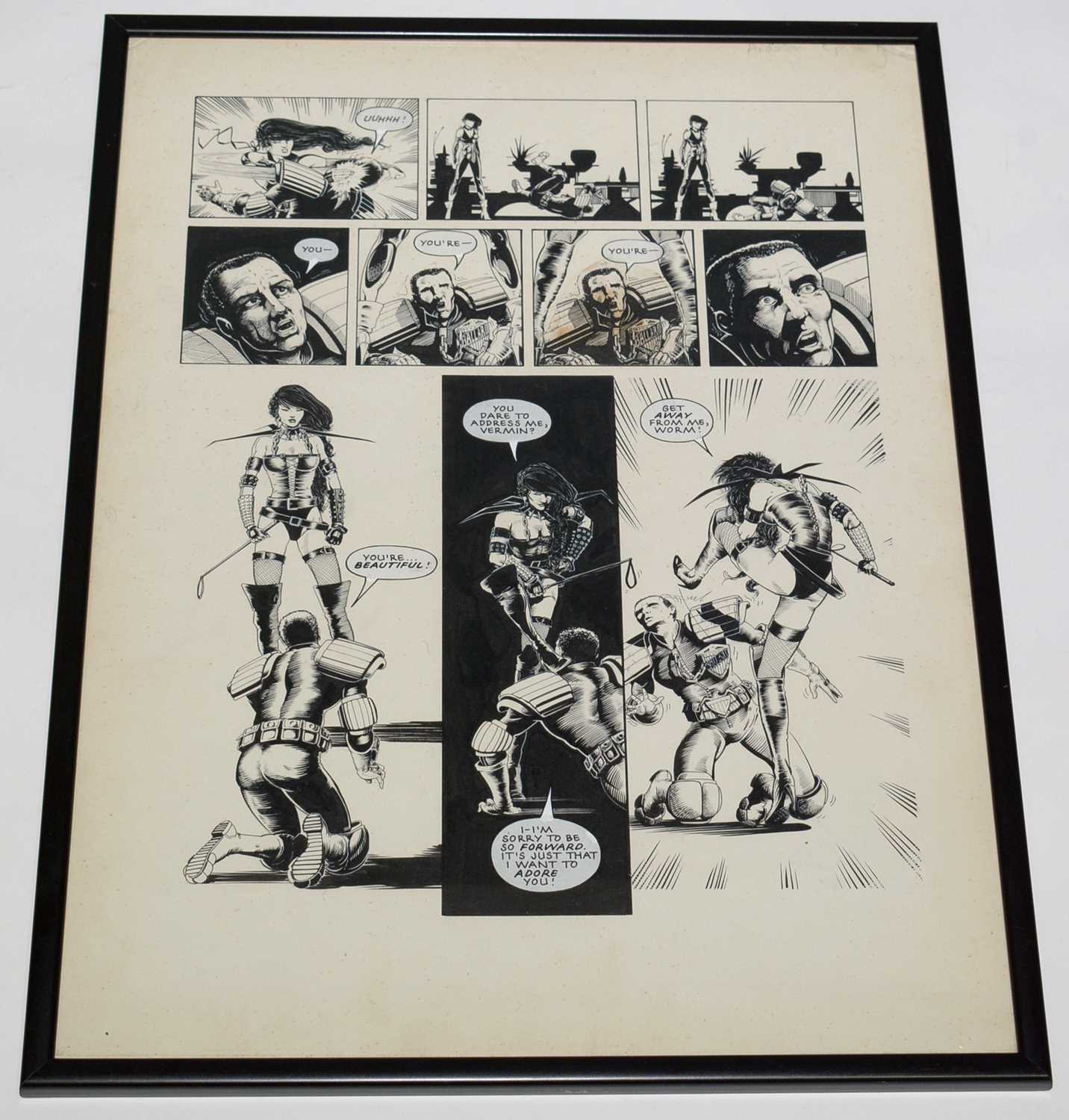 A page of original comic artwork