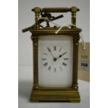 French late 19th/;early 20th C carriage clock.