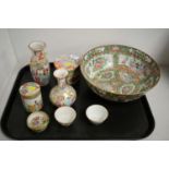A selection of Chinese Famille Rose ceramics