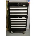 Halfords Industrial: a large steel industrial tool chest with contents