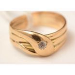 An 18ct gold and diamond serpent ring