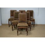 Six Victorian mahogany dining chairs