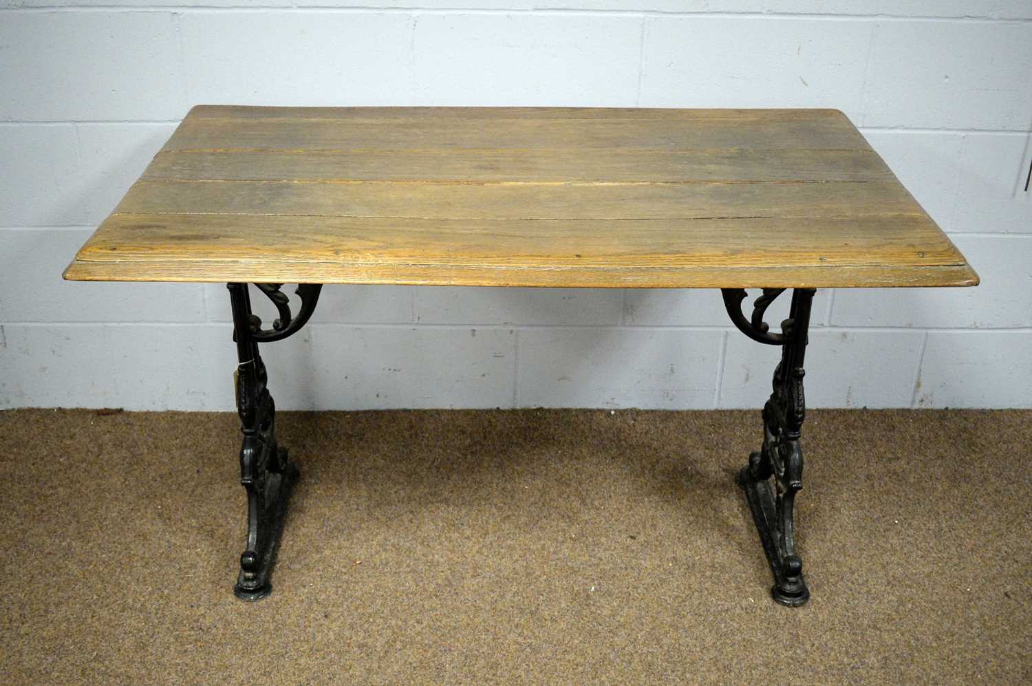 Cast iron side table.