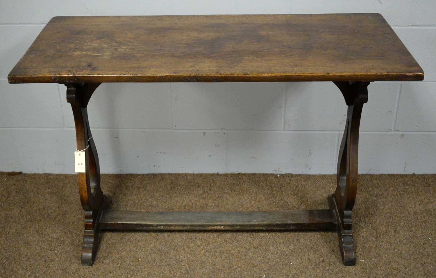 Early 20th C oak side table.