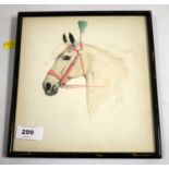 Bertram Mills Circus '35, a watercolour of a horse