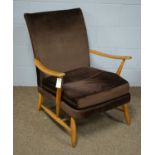 Attributed to Ercol: a beech Windsor armchair