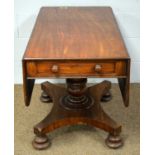 Early Victorian mahogany Pembroke table.