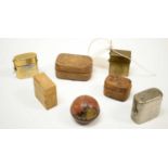 Collection of travelling inkwells.