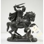 A 20th Century painted spelter figure of Richard I