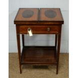 A late 19th C mahogany and satinwood occasional table.