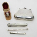A group of small silver antique items