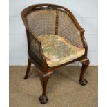 Mid 20th C Bergere seat.