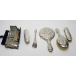 Antique silver-mounted dressing and grooming accessories