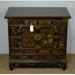 A Chinese style painted cabinet.