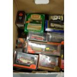 A collection of Corgi and other die-cast model vehicles.