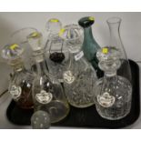 Selection of decanters and other glassware.