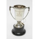 An Elizabeth II silver Steeplechase trophy cup